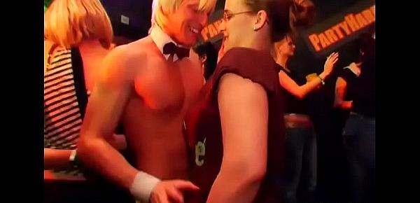  Drunk cheeks sucking knob in club